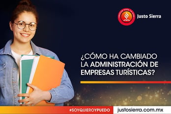 joven administradora de empresas turísticas con libros 