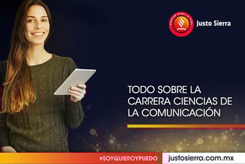 alumna con tableta investiga lo que debe saber sobre ciencias de la comunicación 
